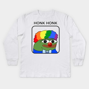 Honk Honk Pepe - Living in a clown world Kids Long Sleeve T-Shirt